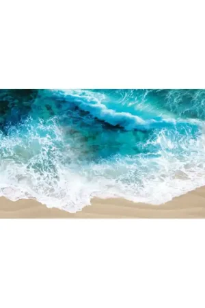 Revêtement de sol paysage océan - Les vagues, format 750(L)x315(H)cm Super Prix
