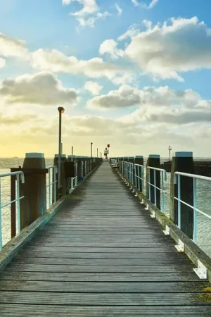 Papier Peint Panoramique Échafaudages sur la côte Exclusif