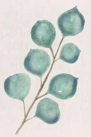 En Vogue Papier peint panoramique - Eucalyptus en aquarelle douce - Eucalyptus en aquarelle douce