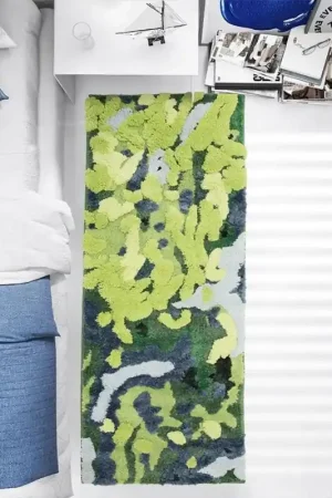 Vente Directe Tapis pelouse lavable - Mousses et lichens en printemps, sous bois dans la forêt