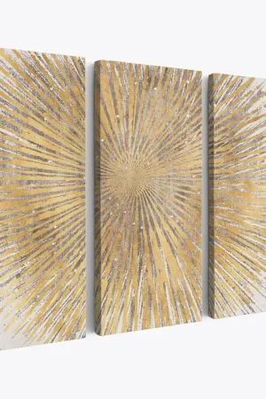 Fait Main Tableau triptyque - Abstrait