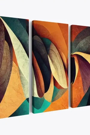 Original Tableau triptyque - Abstrait