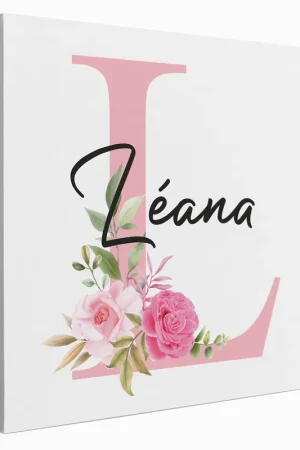 Vente Flash Tableau Toile Monogramme Carré - Lettre L