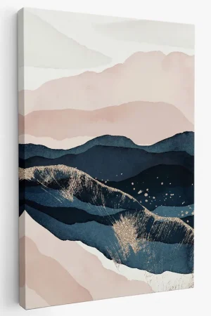 Achat Immédiat Tableau toile - Abstrait montagnes