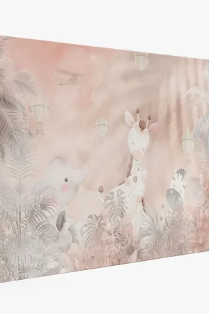 Acheter Direct Tableau toile Enfants - Animaux Montgolfières