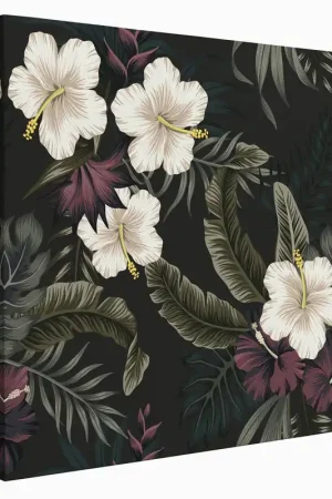 Achat Immédiat Tableau toile Carré - Fleurs