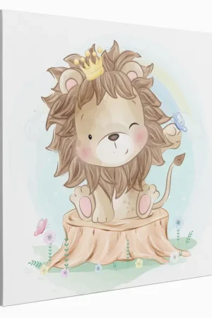 Vente Flash Tableau toile Enfants Carré - Lion