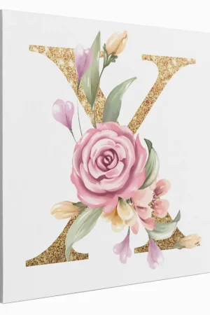 Achat Immédiat Tableau Toile Monogramme Carré - Lettre X