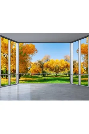 Top Vente Revêtement mural décor trompe l'œil 3D extension d'espace - Paysage d'automne