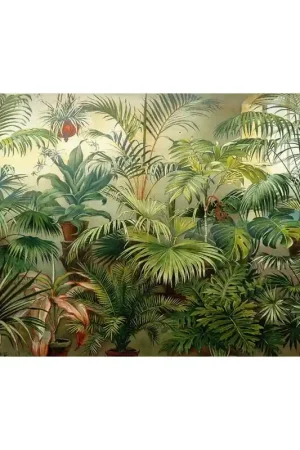 Vente Flash Tapisserie tropicale issue d'un tableau d'artiste - Les plantes tropicales à l'intérieur